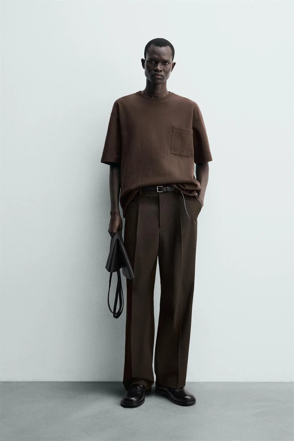 Технический свитшот с карманом — С коротким рукавом