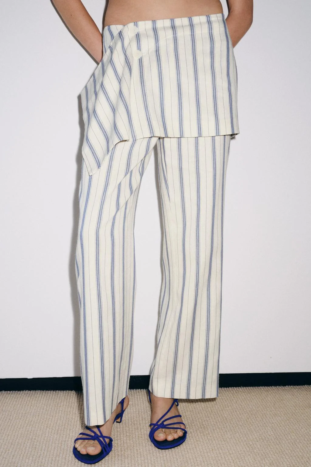 Шаровары ZW COLLECTION с полосатым саронгом