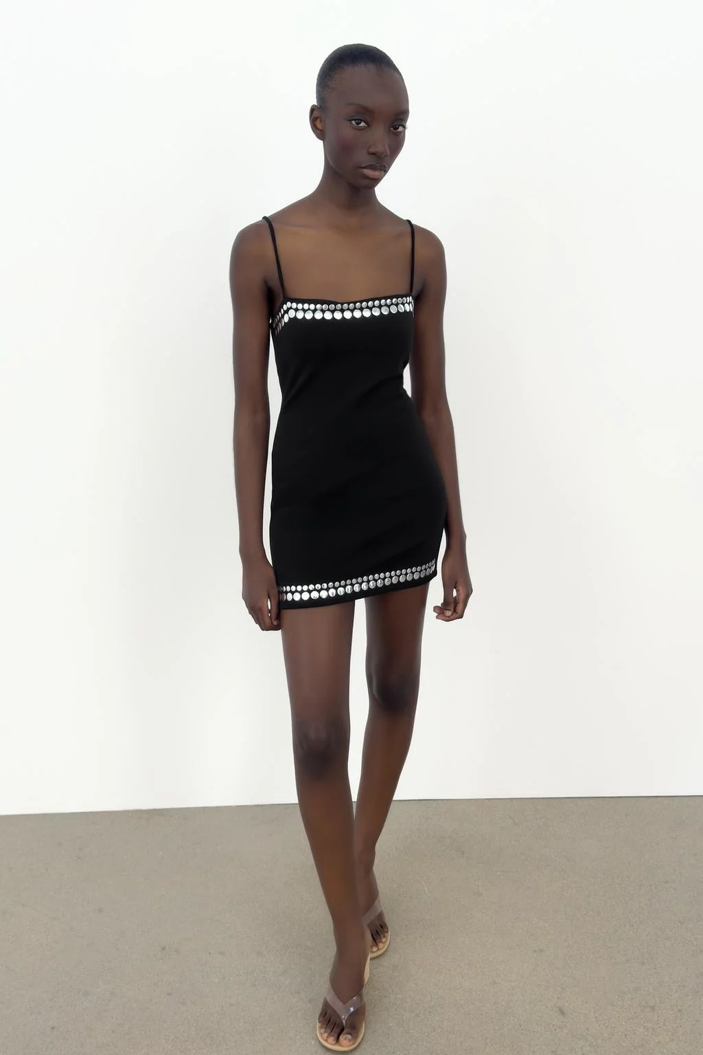 Мини-платье с заклепками — Мини