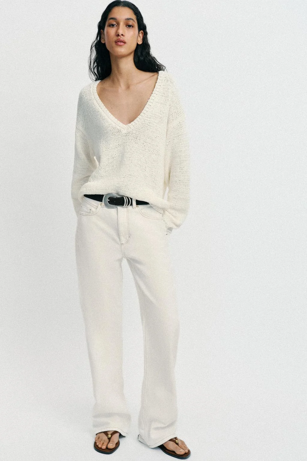 Вязаный джемпер с V-образным вырезом — Кардиганы | Джемперы