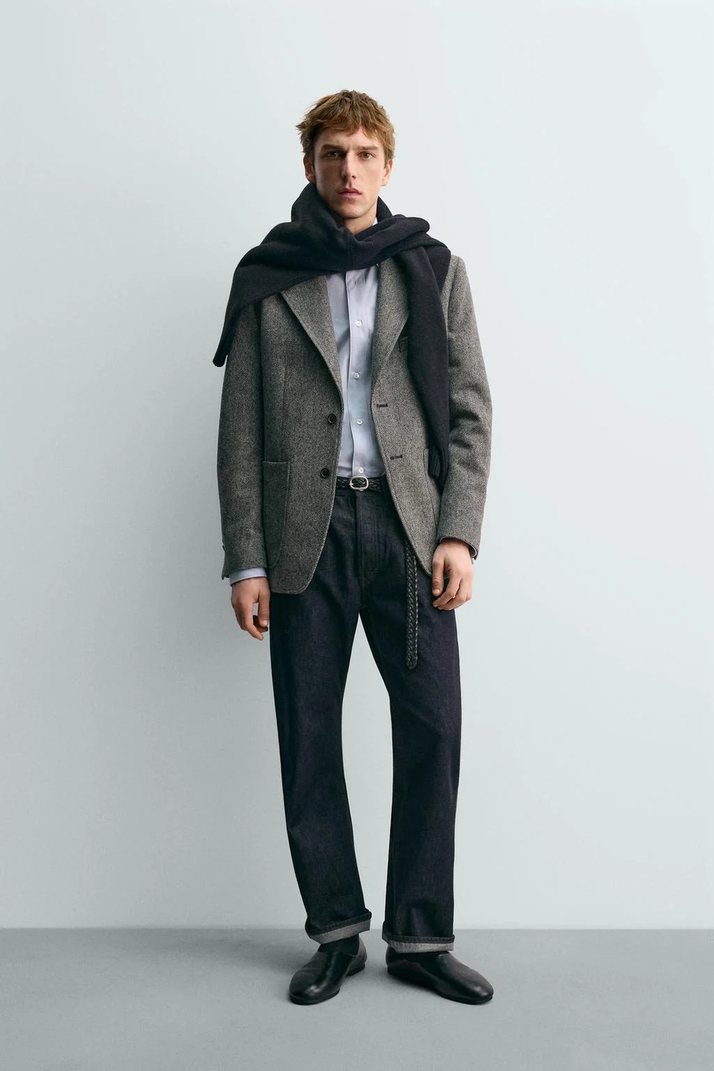 Пиджак из текстурированной шерсти 100% AARON LEVINE X ZARA