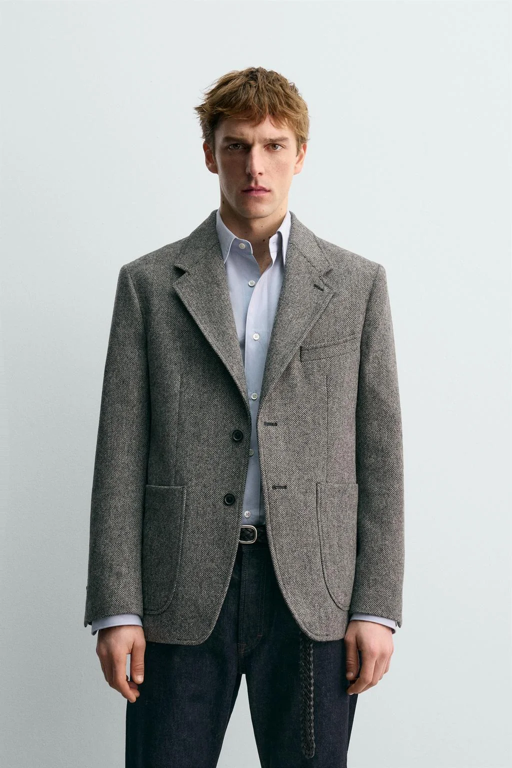 Пиджак из текстурированной шерсти 100% AARON LEVINE X ZARA