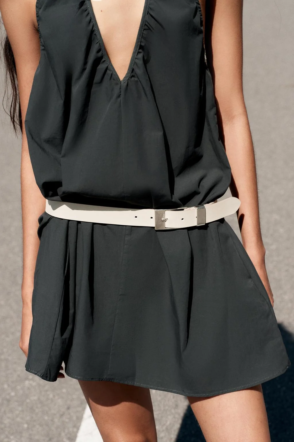 Кожаный ремень с квадратной пряжкой — Ремни