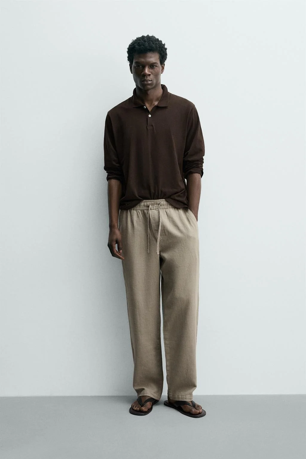 Брюки свободного кроя с текстурой — Джоггеры