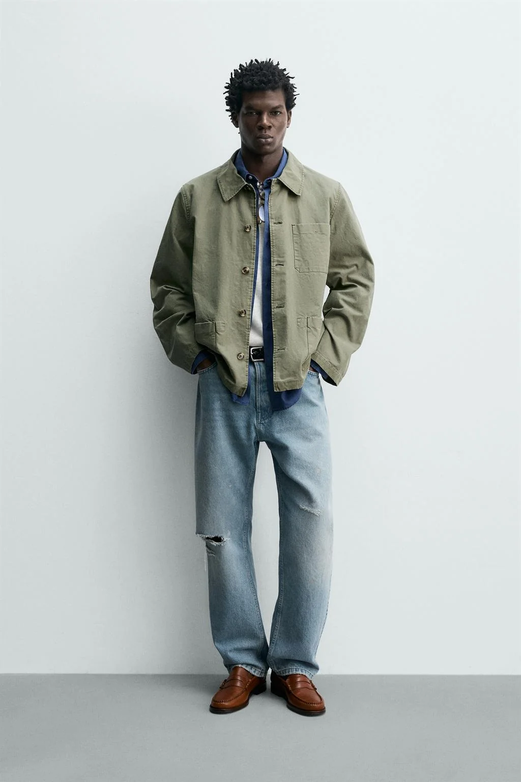 Стиранный овершит прямого кроя — Пиджаки | жилеты