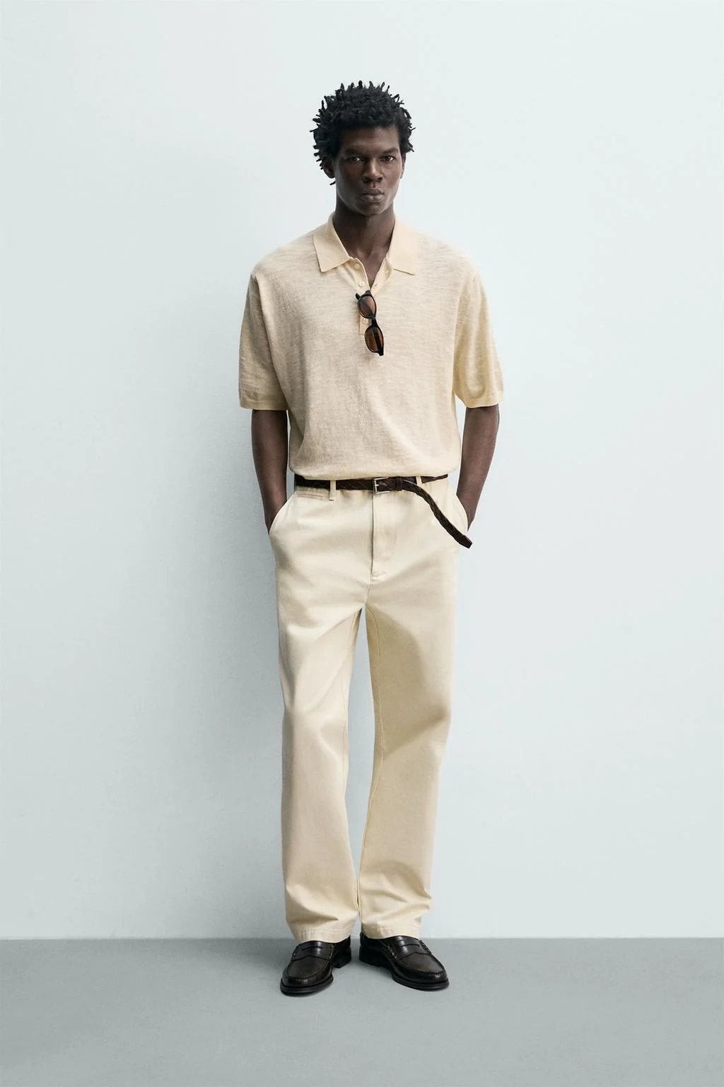 Поло из вязаного хлопка с льном — Поло