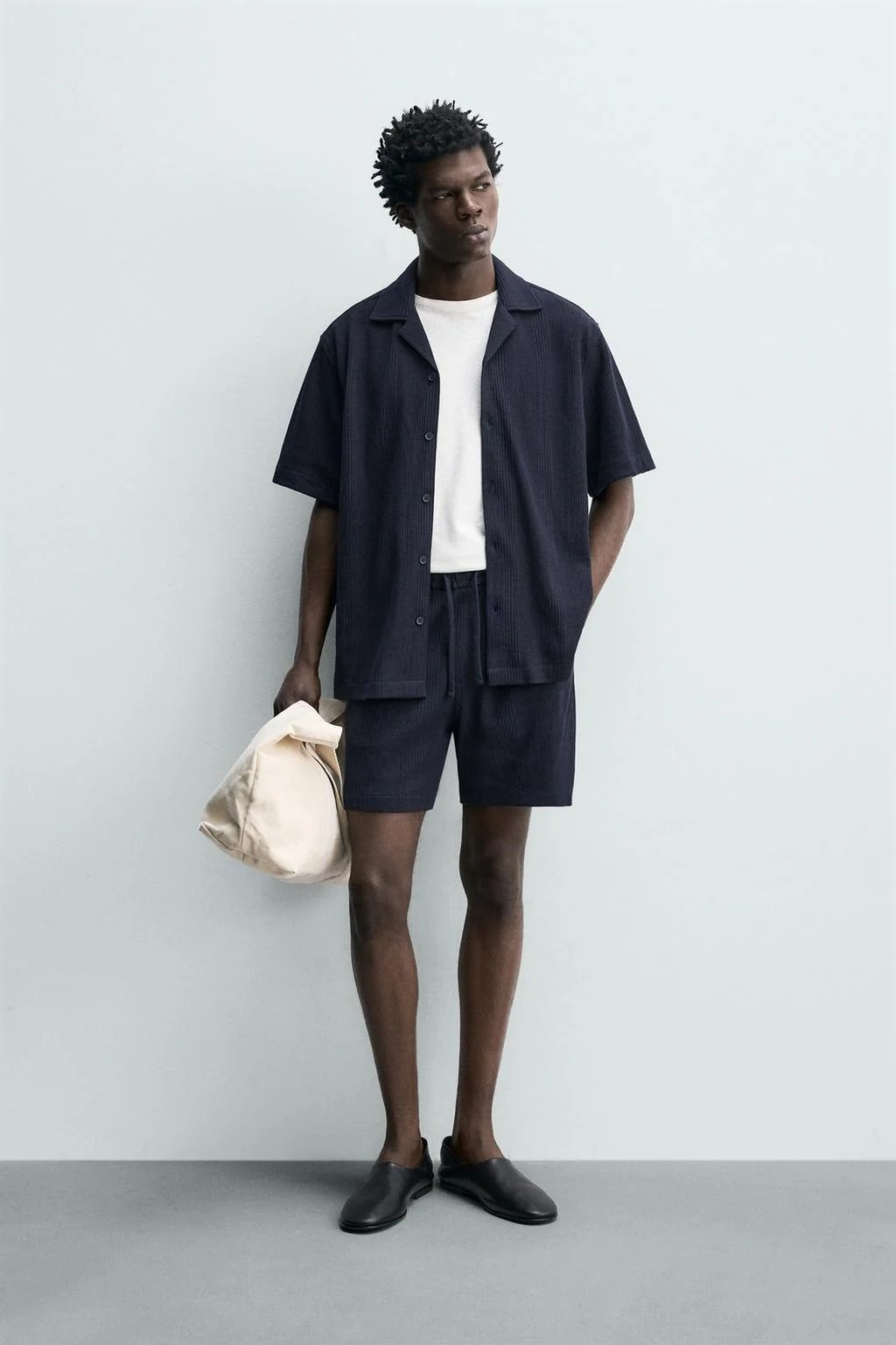 Текстурированная рубашка прямого кроя — С принтом