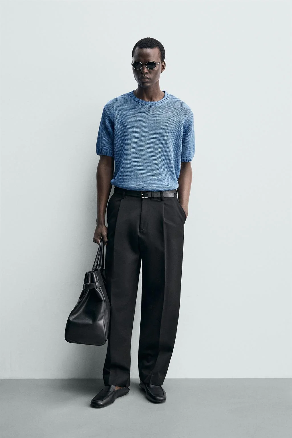 Вязаная футболка свободного кроя