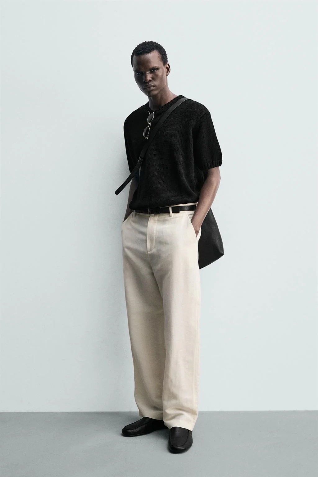 Расслабленный крой драпированные брюки — Брюки