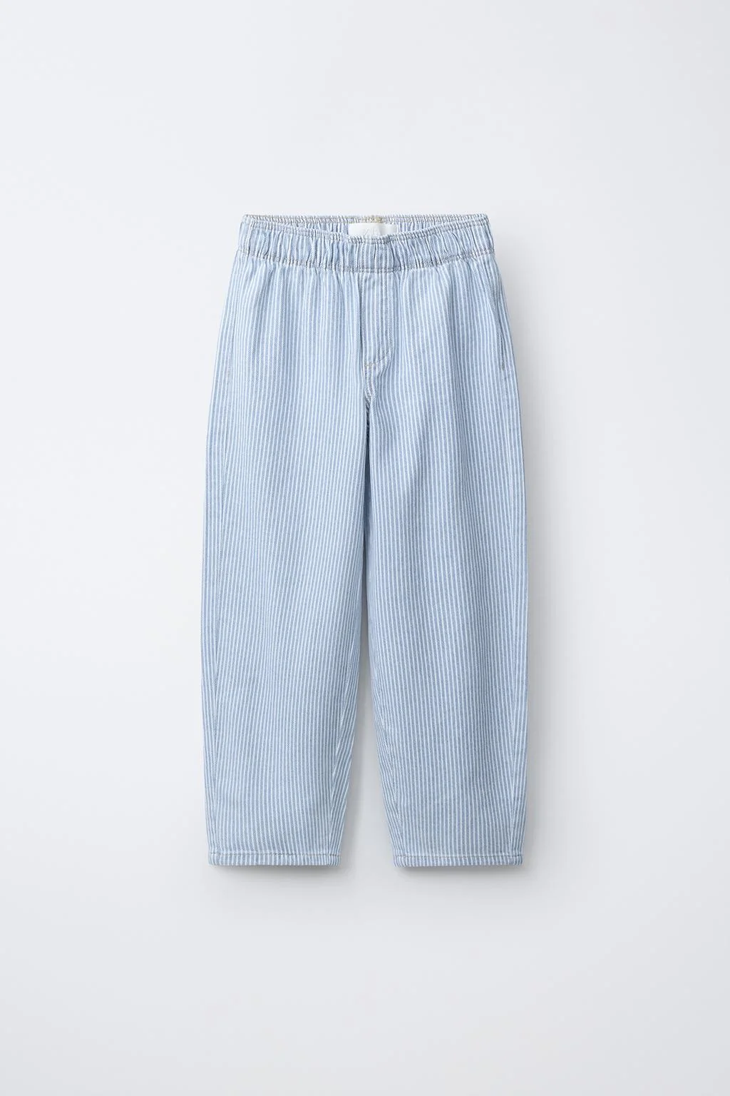 Полосатые брюки-бочонок