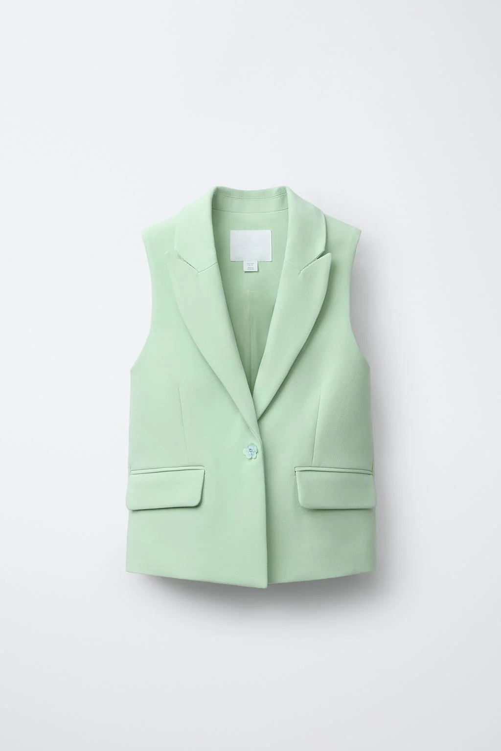 Длинный жилет со стразами на пуговицах