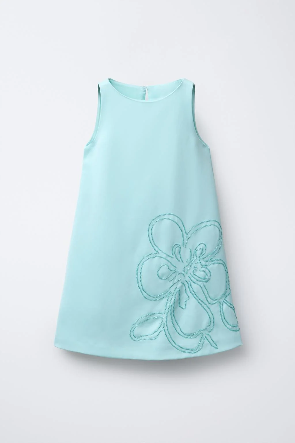 Сатиновое платье с бисерной вышивкой — Особый случай