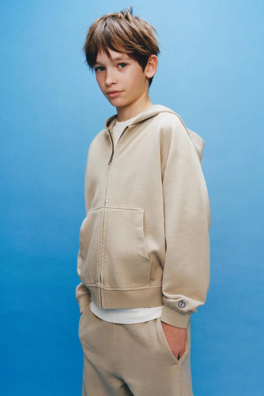 Плюшевые прямые брюки с вышивкой