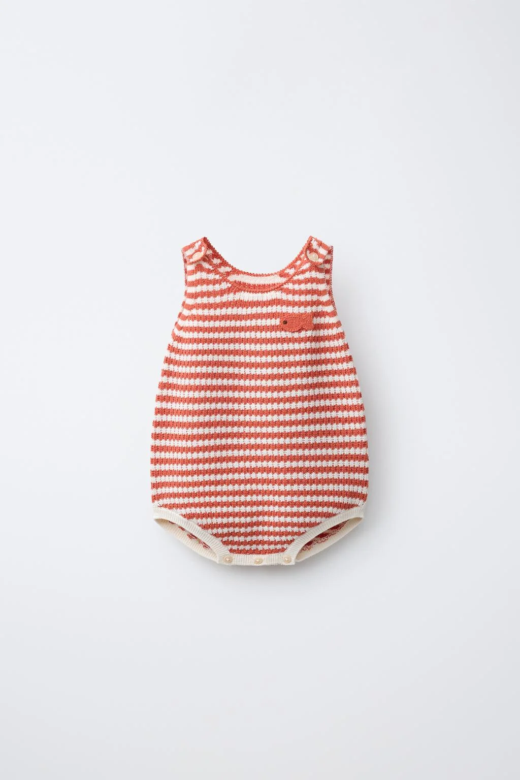 Вязаный комбинезон с полосами и вышивкой рыб — Коллекция