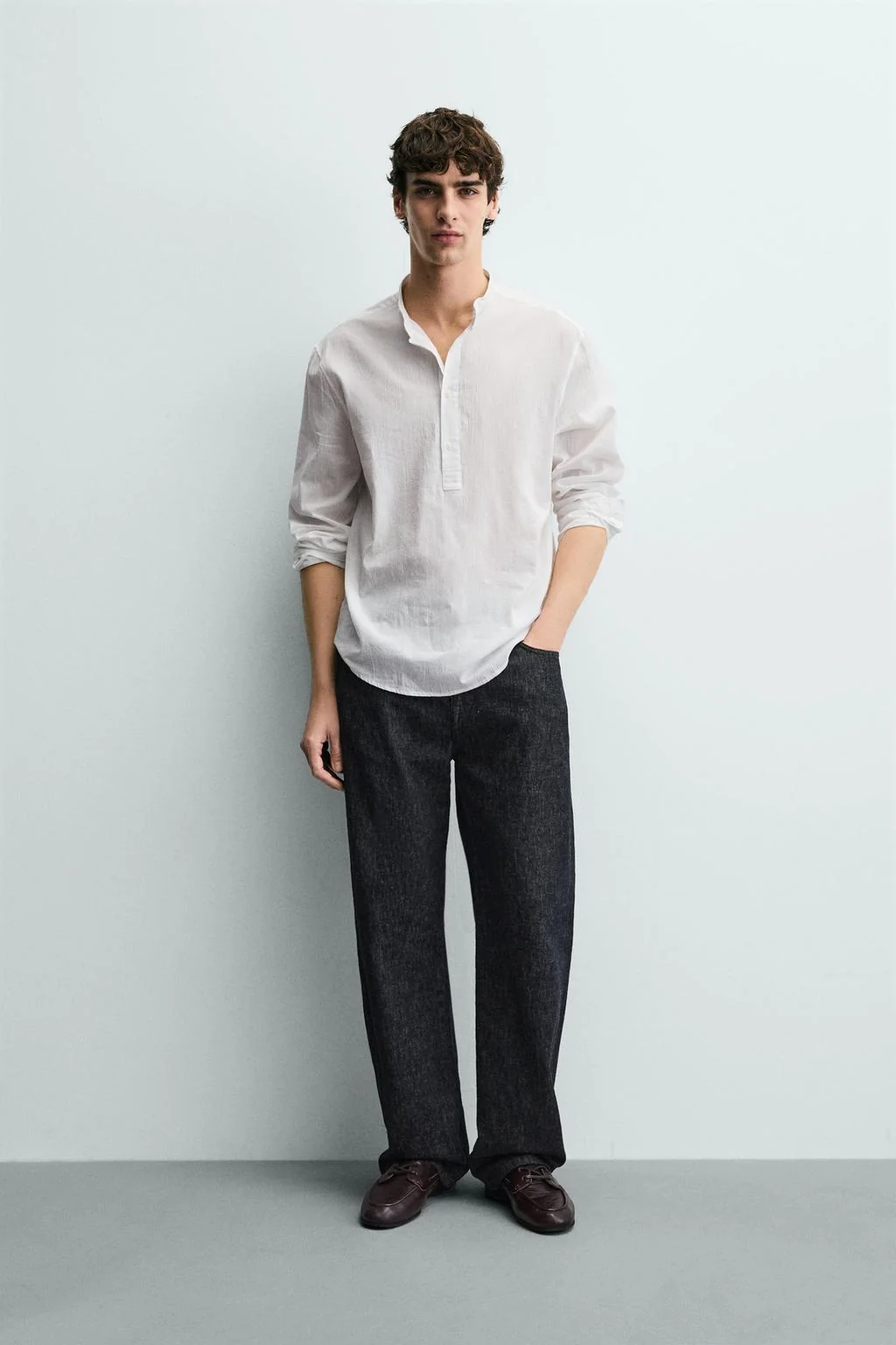 Рубашка со складками