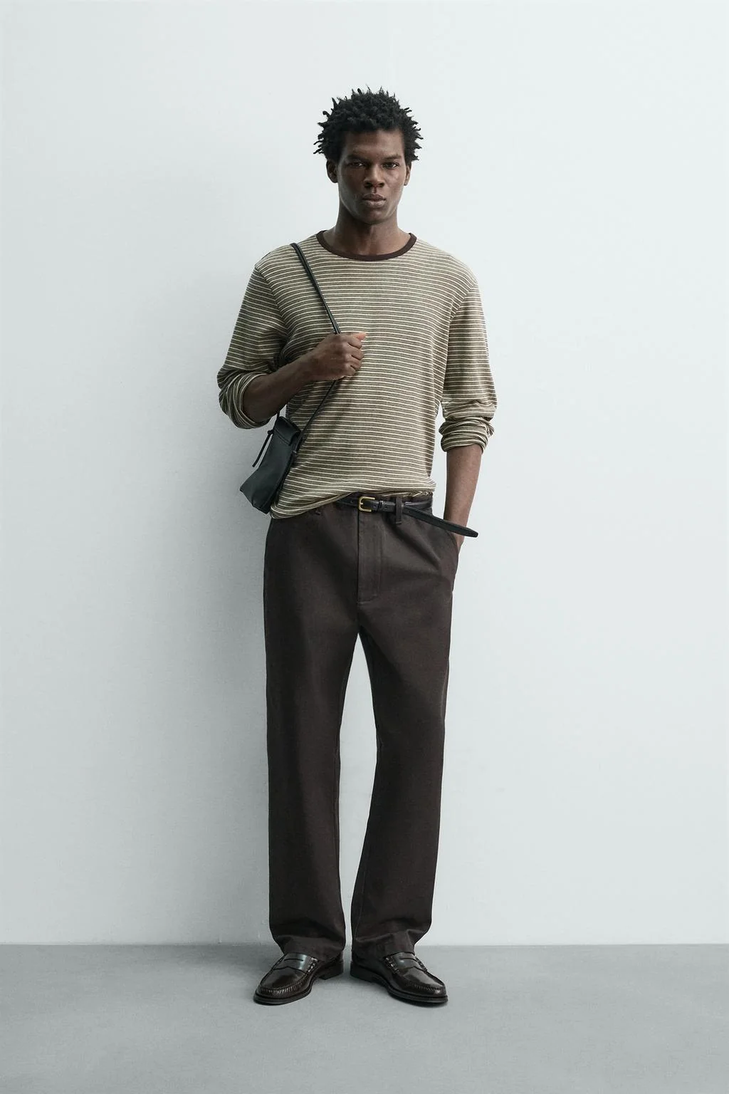 Футболка с жаккардовым полосатым узором — Футболки | Поло