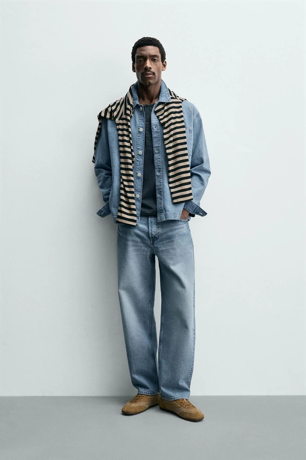 Джинсовая рубашка прямого кроя — Деним