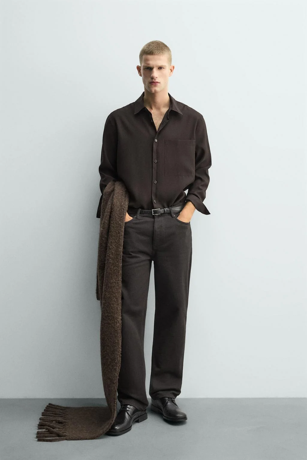 Рубашка из струящейся ткани с карманом — Летние ночи