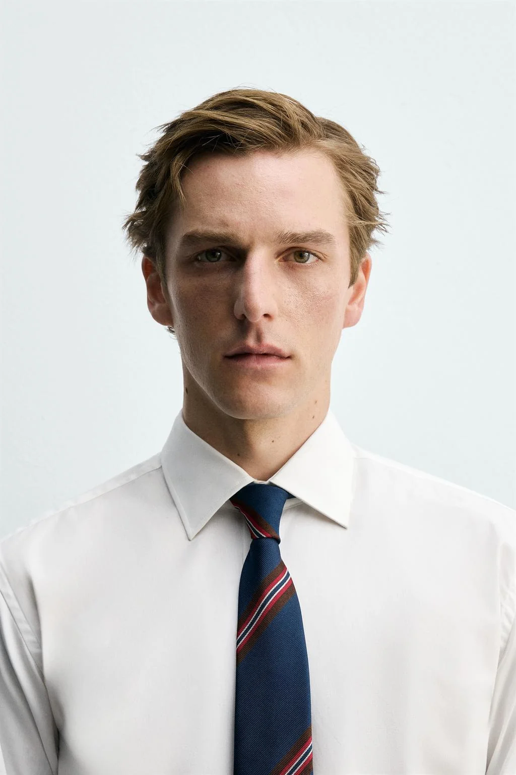 Галстук из 100% шёлка в полоску — Красные галстуки