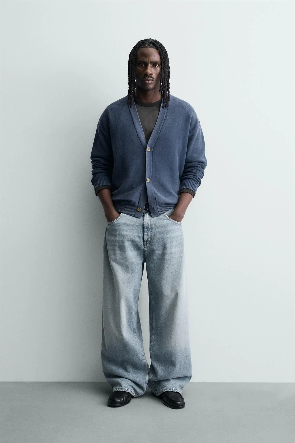 Кардиган свободного кроя с эффектом потёртости — Кардиганы