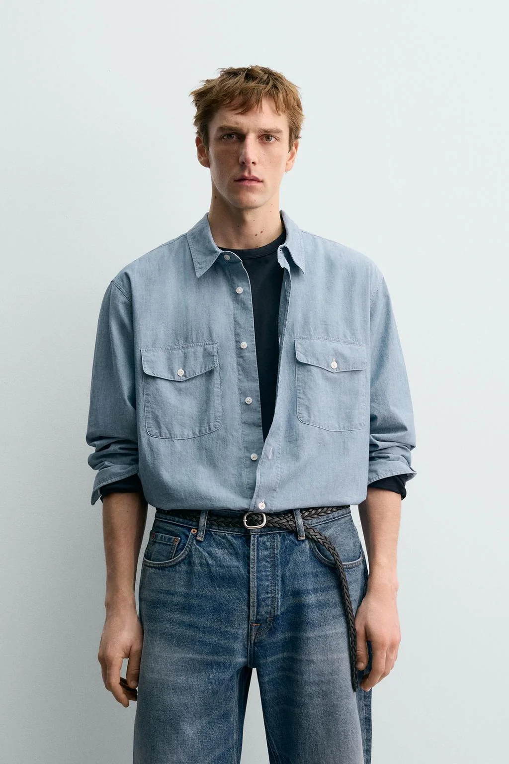 Рубашка из джинсовой ткани AARON LEVINE X ZARA