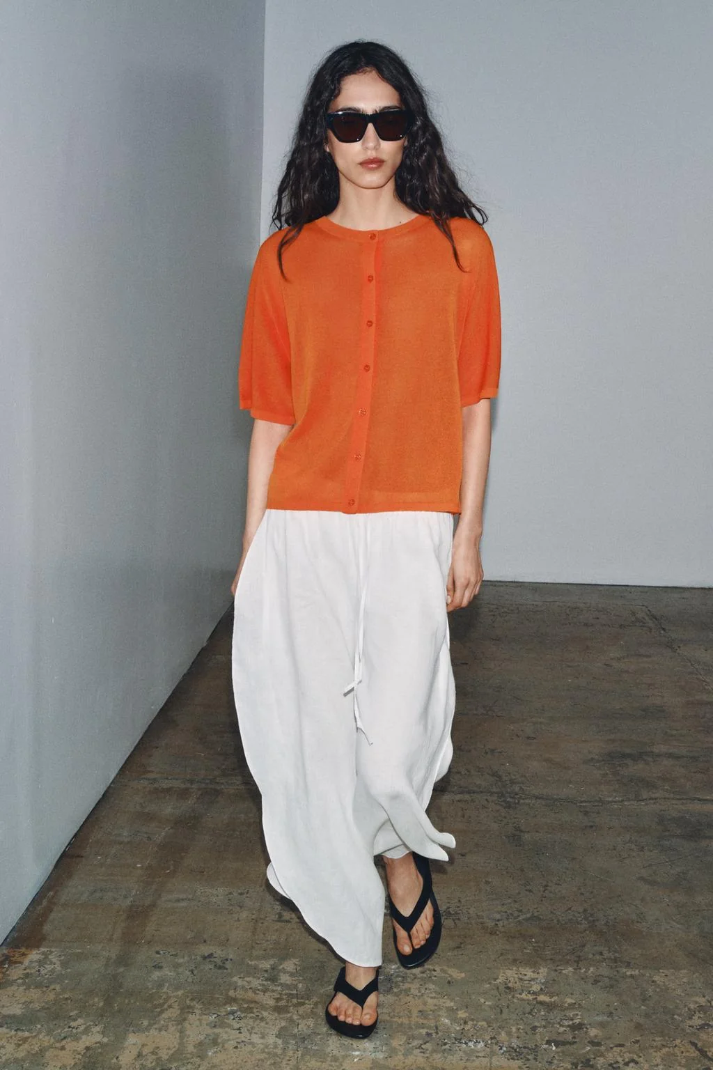 Вязаный кардиган с короткими рукавами — Трикотаж