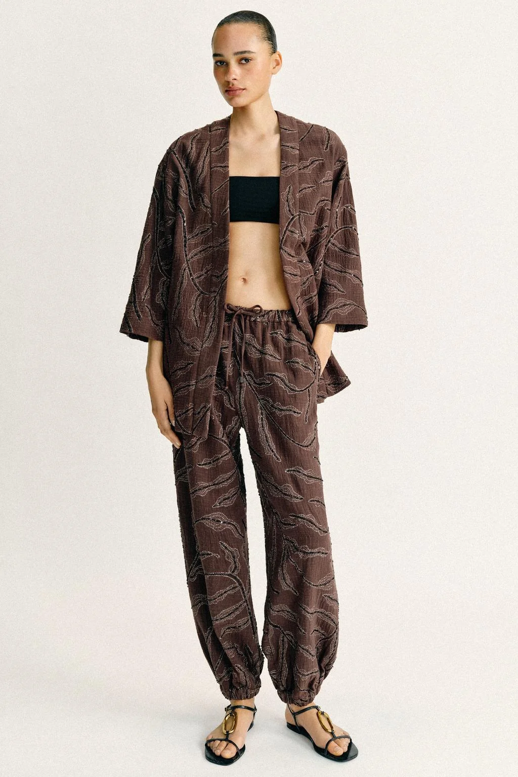 Кимоно с металлической нитью и пайетками — ТРЕНЧИ | КУРТКИ