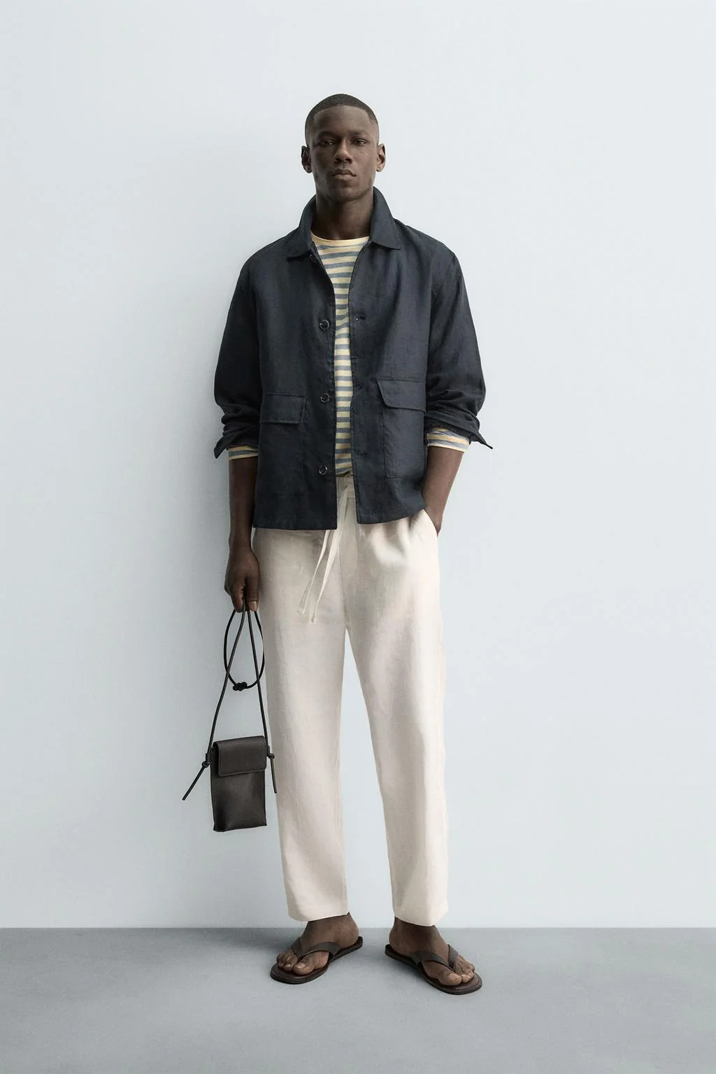 Верхняя рубашка из 100% льна