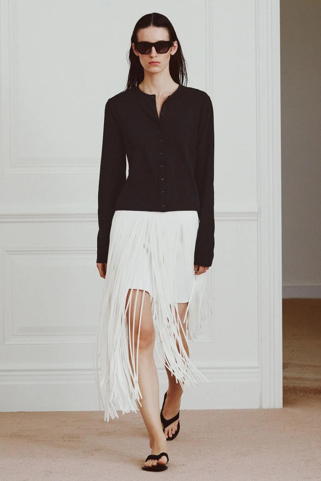 Асимметричная юбка с бахромой ZW Collection