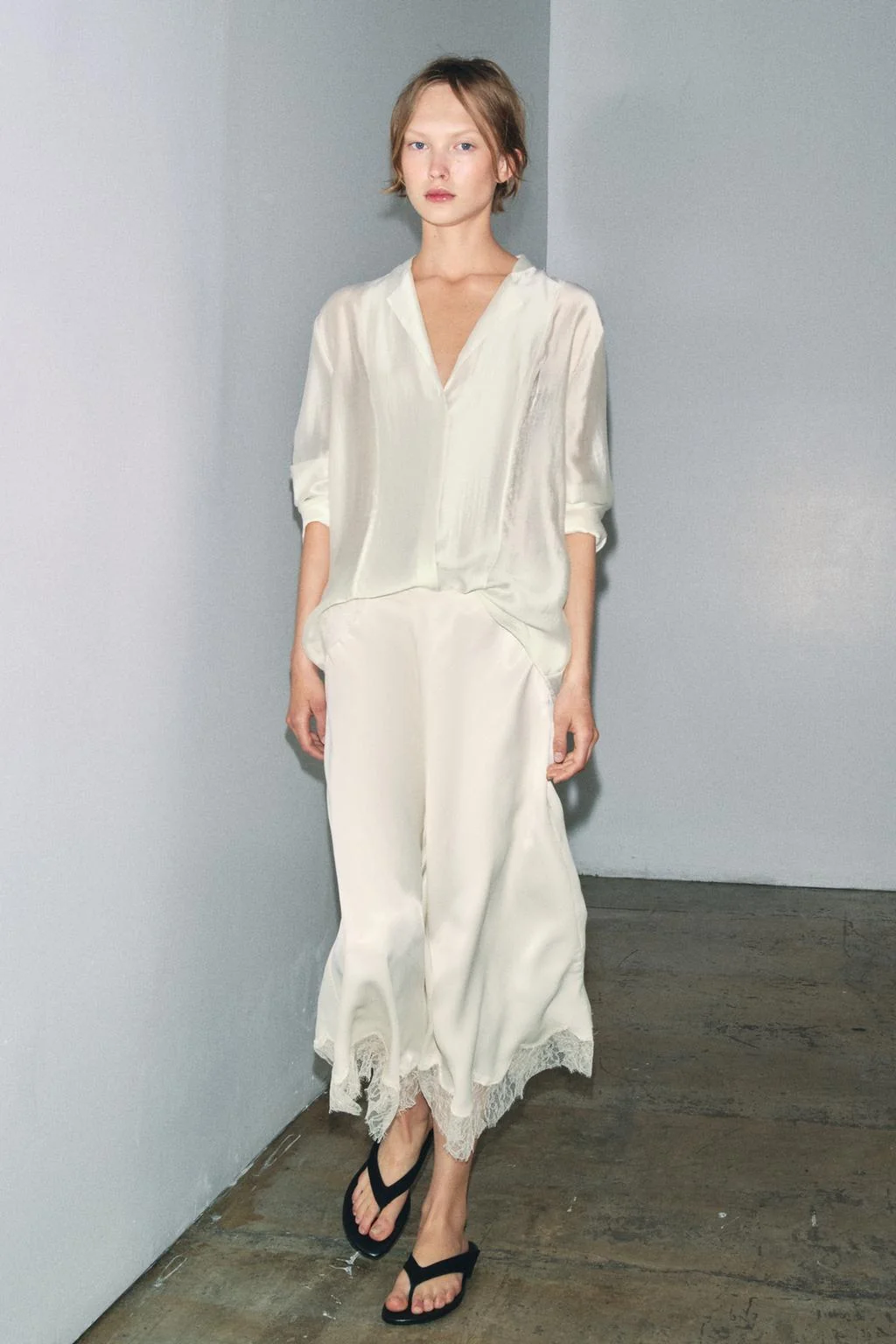 Юбка из сатина с кружевом из коллекции ZW — Юбки