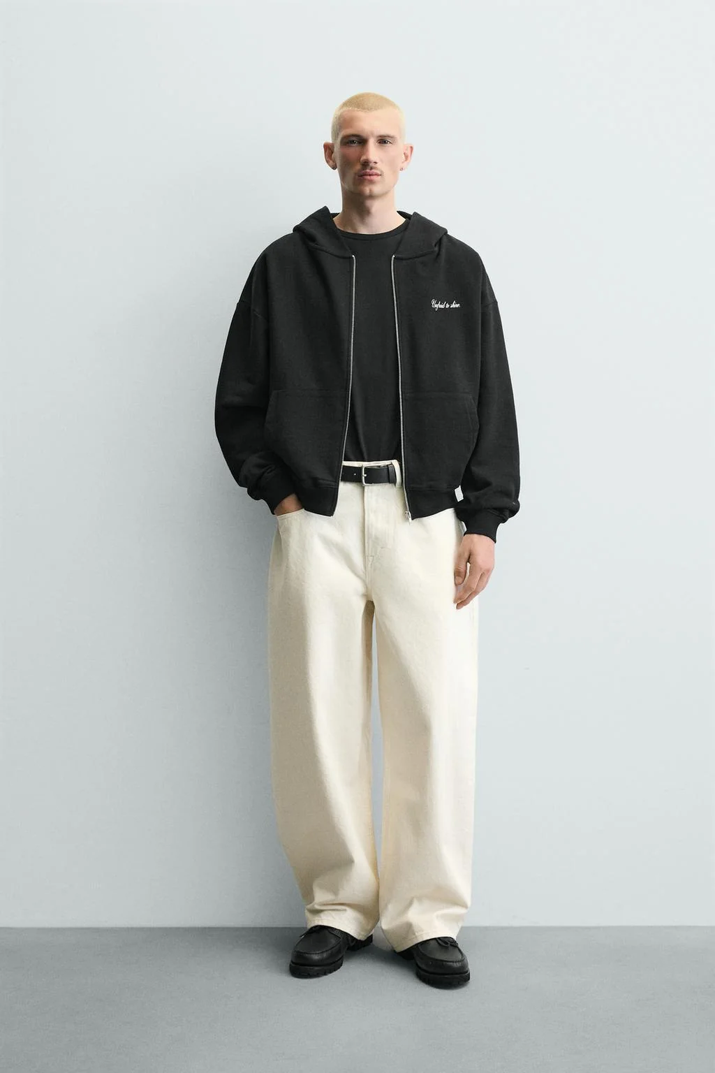 Капюшон с принтами лозунгов укороченного кроя — Худи | свитера