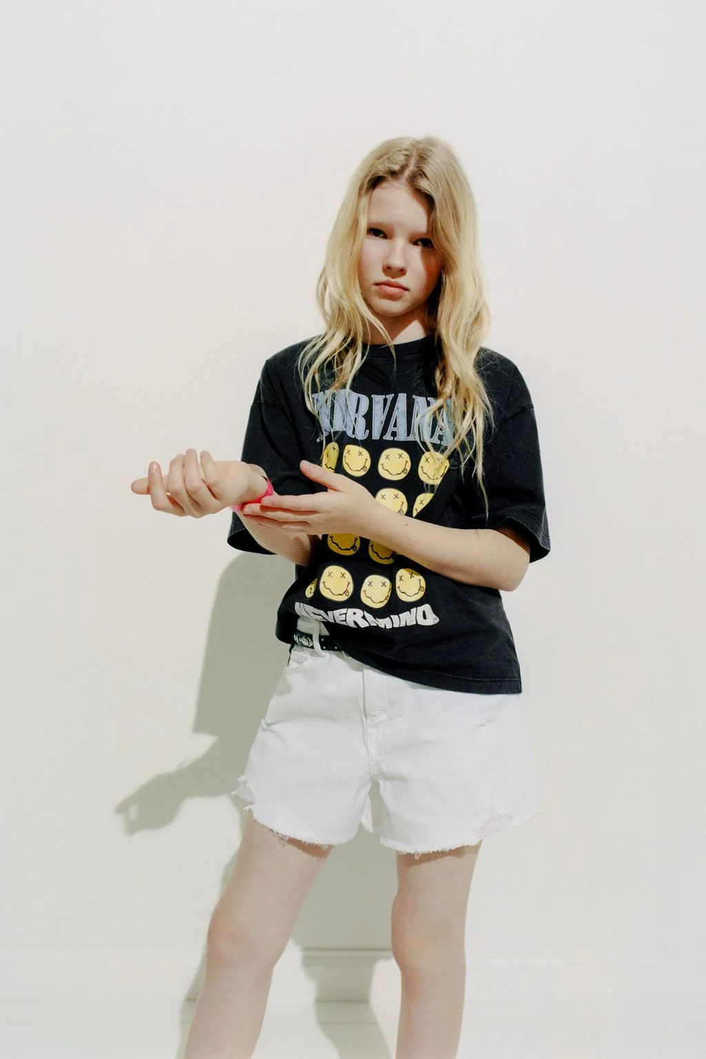 Футболка с эффектом выцветания Nirvana®