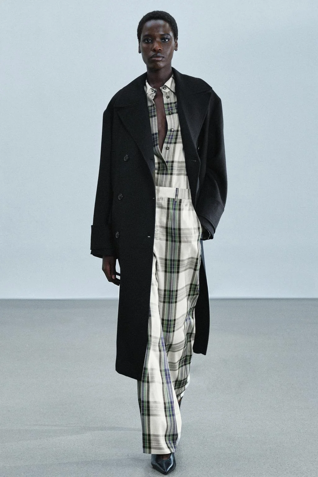 Струящиеся брюки в клетку ZW Collection