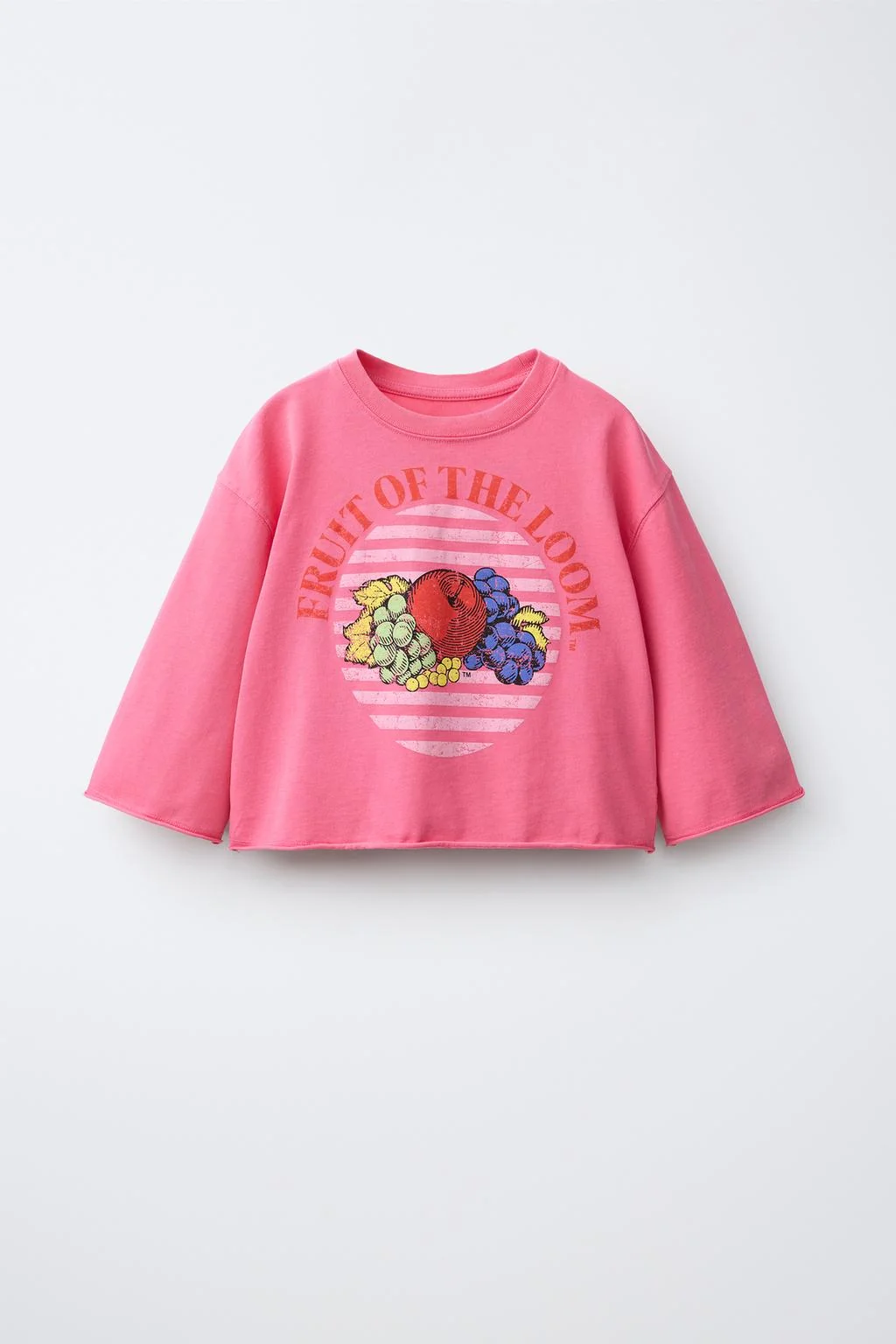 Укороченная футболка fruit of the loom™ в технике garment dye