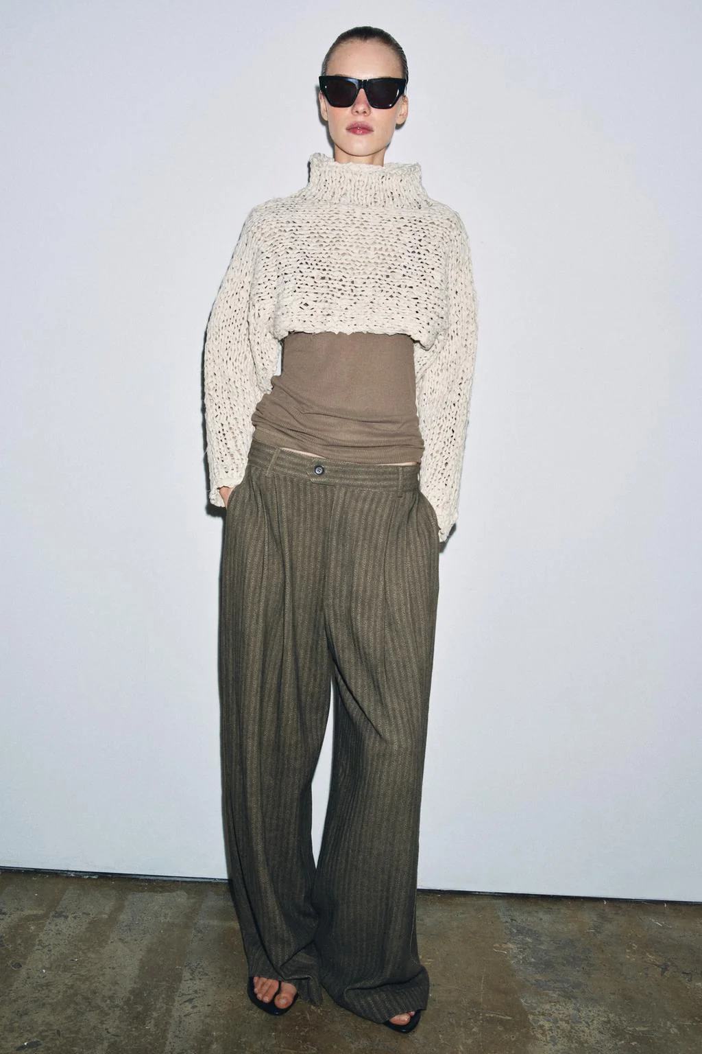 Полосатые жаккардовые брюки из коллекции ZW — ТРЕНДЫ