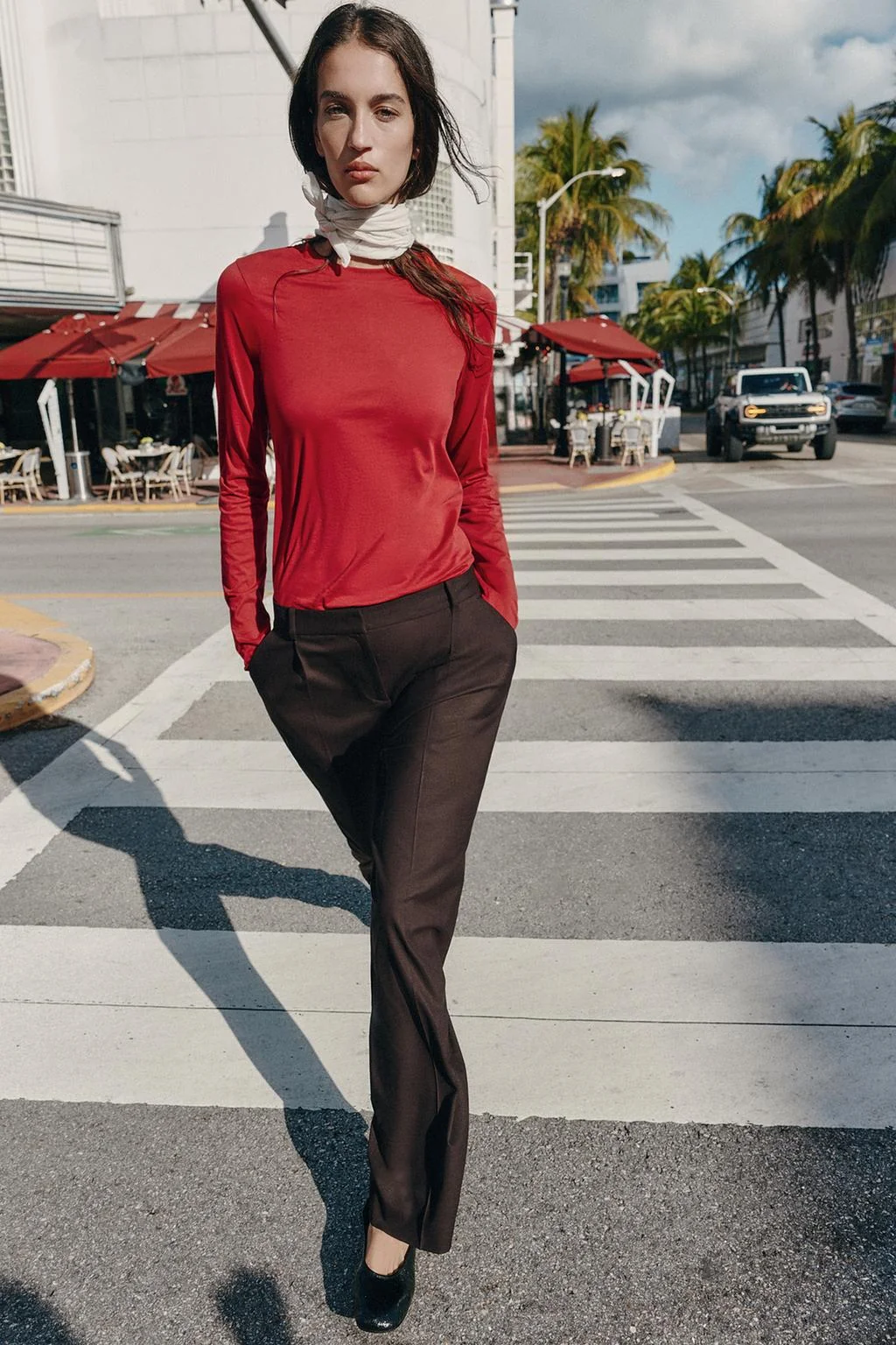 Хлопковая футболка с длинным рукавом