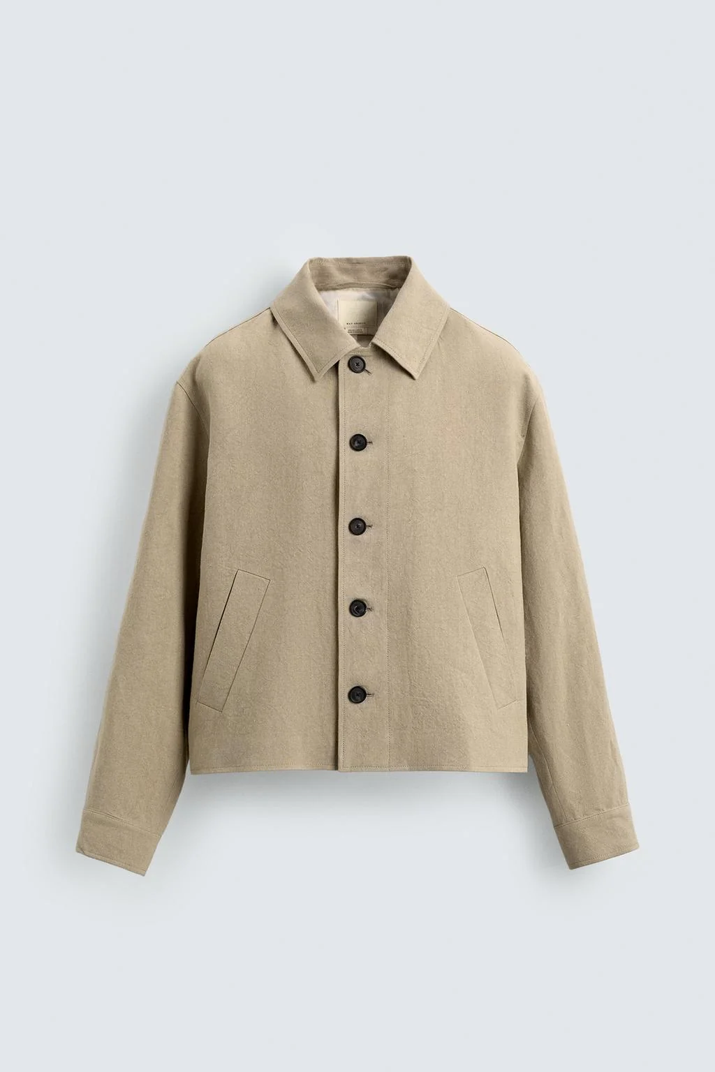 100% льняная укороченная верхняя рубашка оверсайз