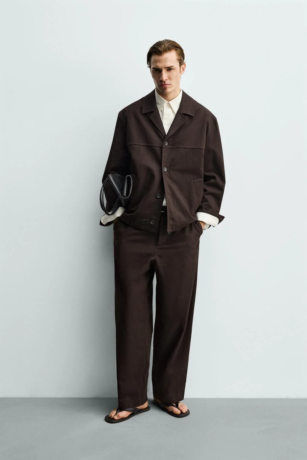 Верхняя рубашка из текстурированного твила