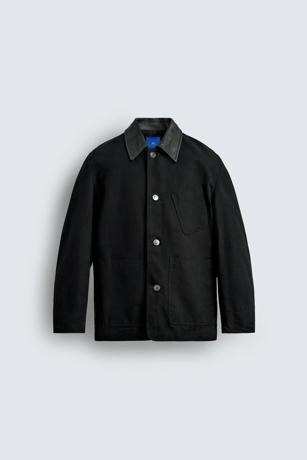 Куртка из кожи и других материалов Aaron Levine X Zara