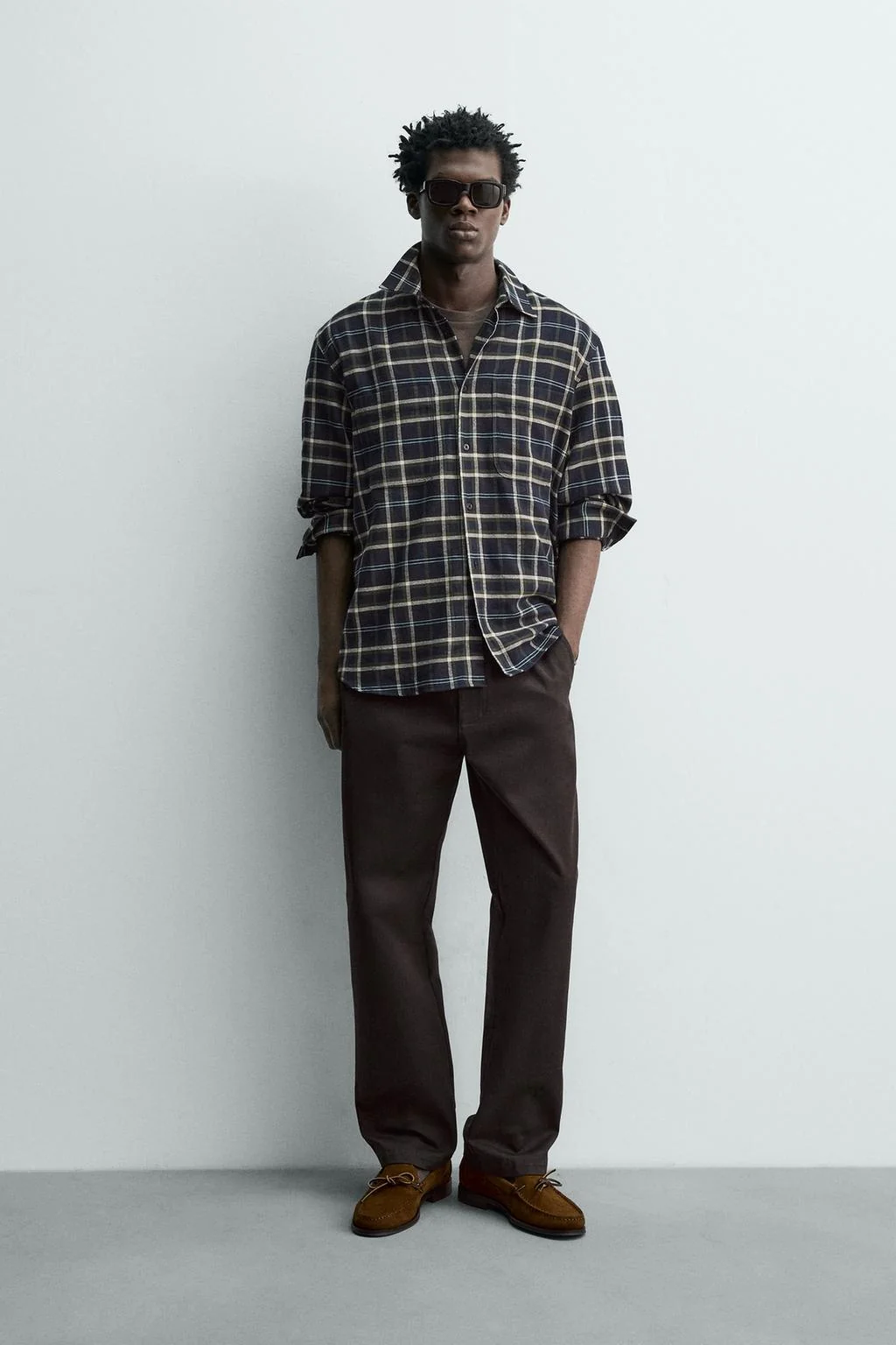 Рубашка из фланели в клетку