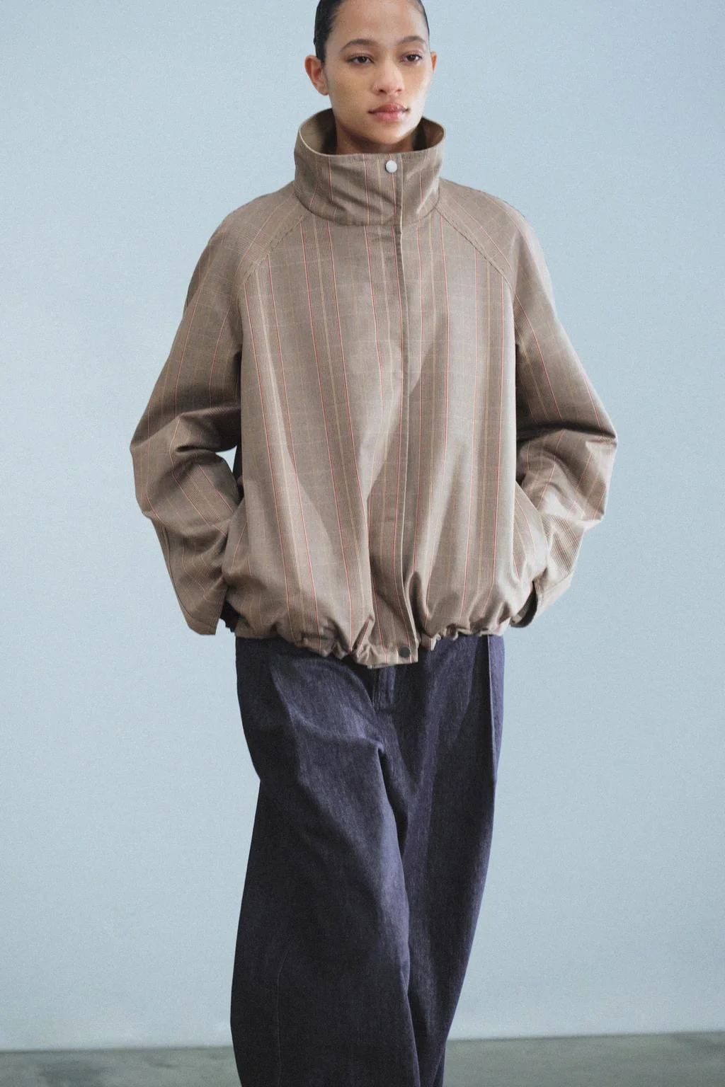 Плащ-тренч короткий двусторонний ZW Collection