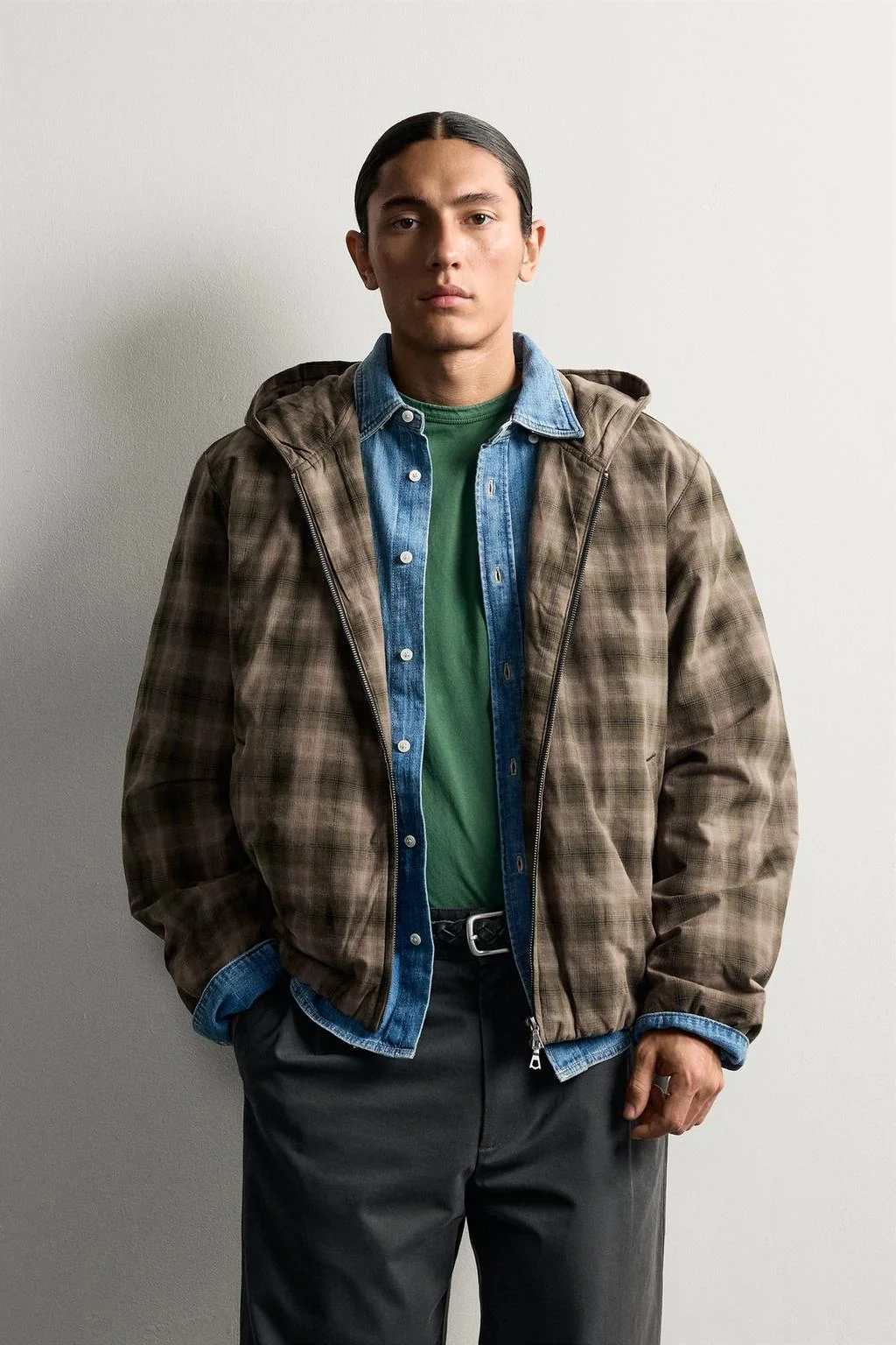 Стеганая куртка в клетку