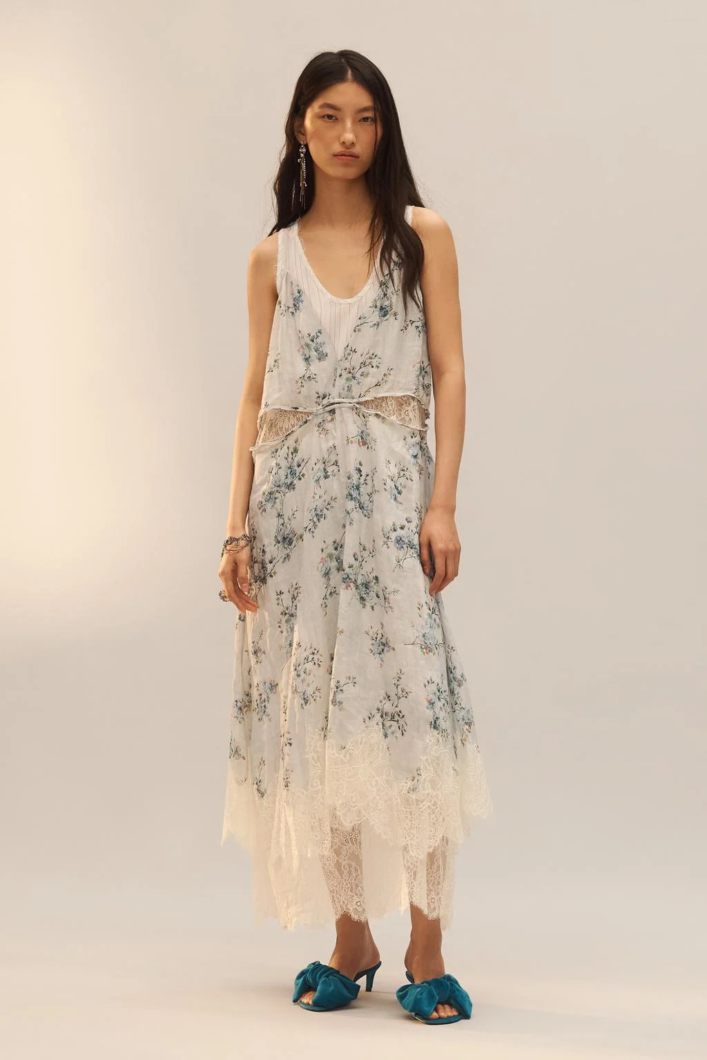 Лимитированное платье из рами с принтом