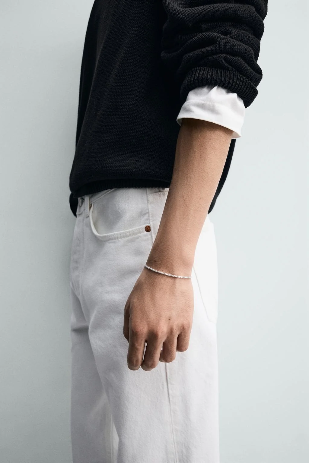 Браслет из нержавеющей стали с звеньями