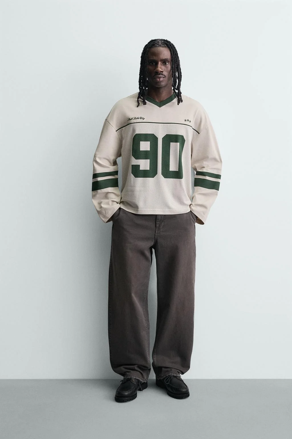 Футболка с принтом американского футбола — С длинным рукавом