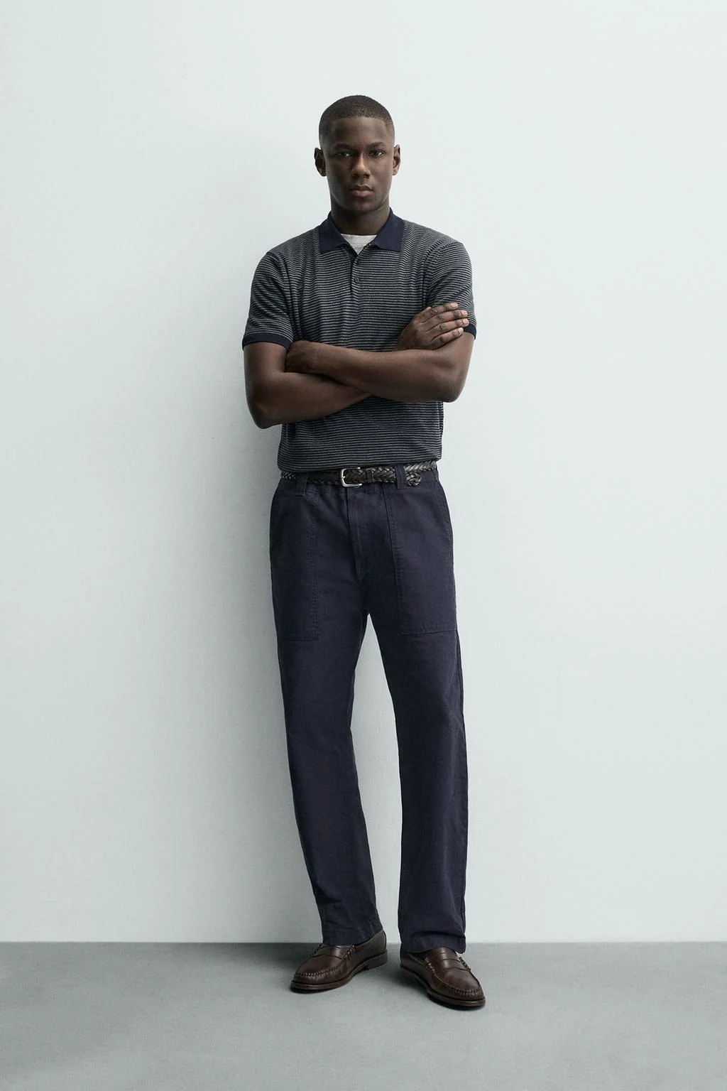 Трикотажная футболка поло классической посадки — Базовые вещи