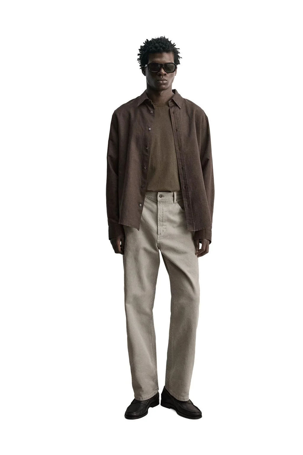 Рубашка из конопли и хлопка обычного кроя