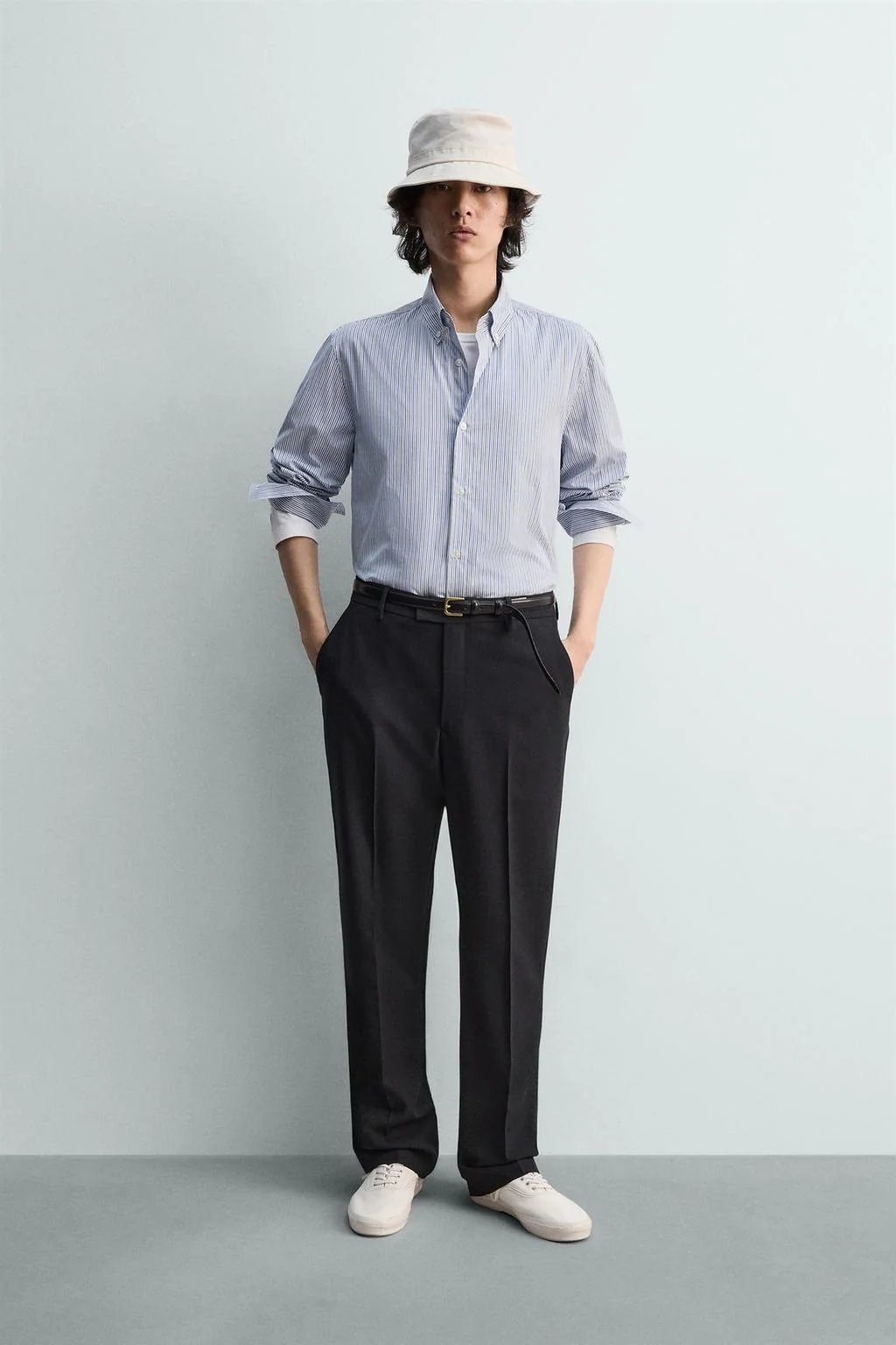 Рубашка свободного кроя в полоску — Теория цветов