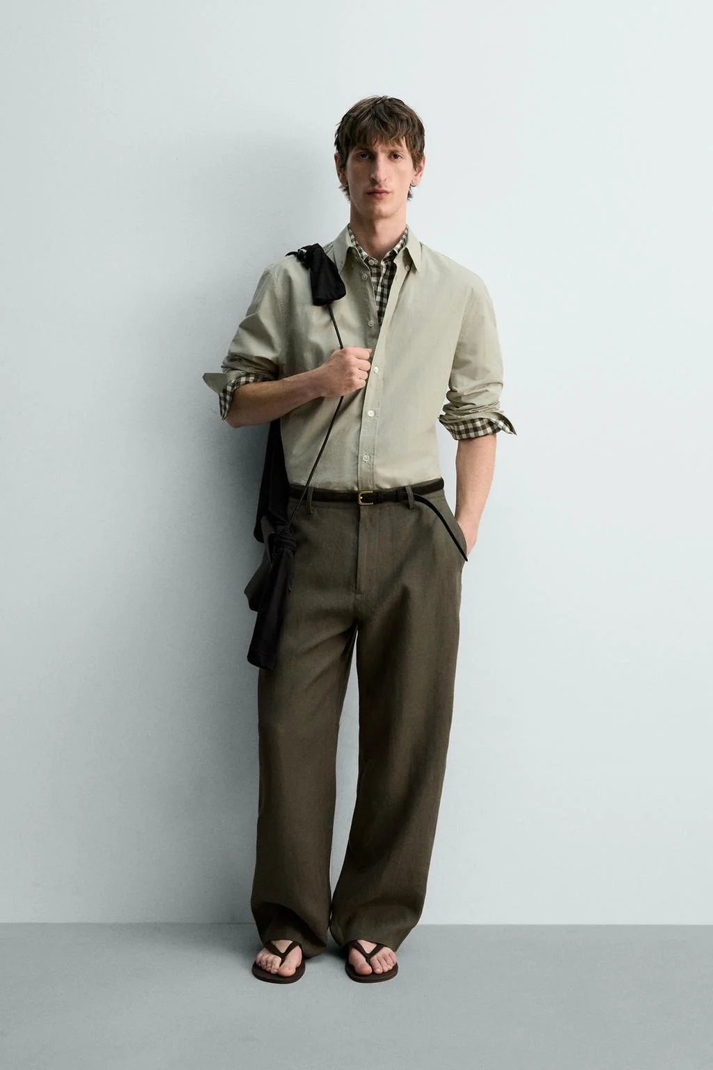 Рубашка из поплина обычного кроя