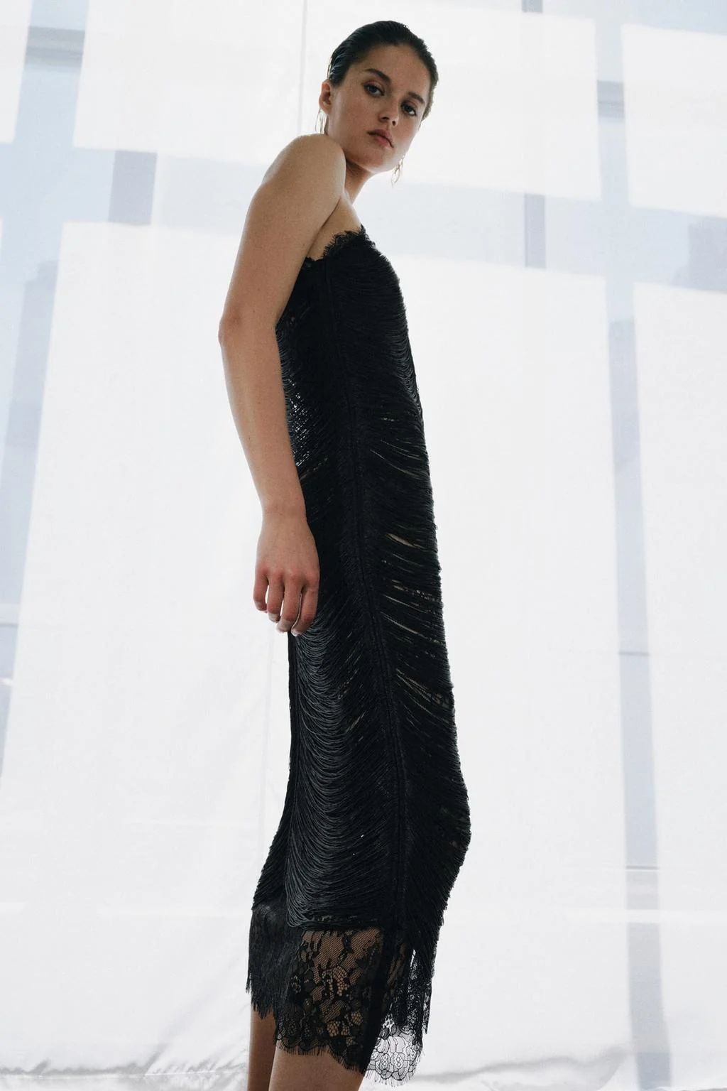 Платье длинное с бахромой ZW Collection Limited Edition